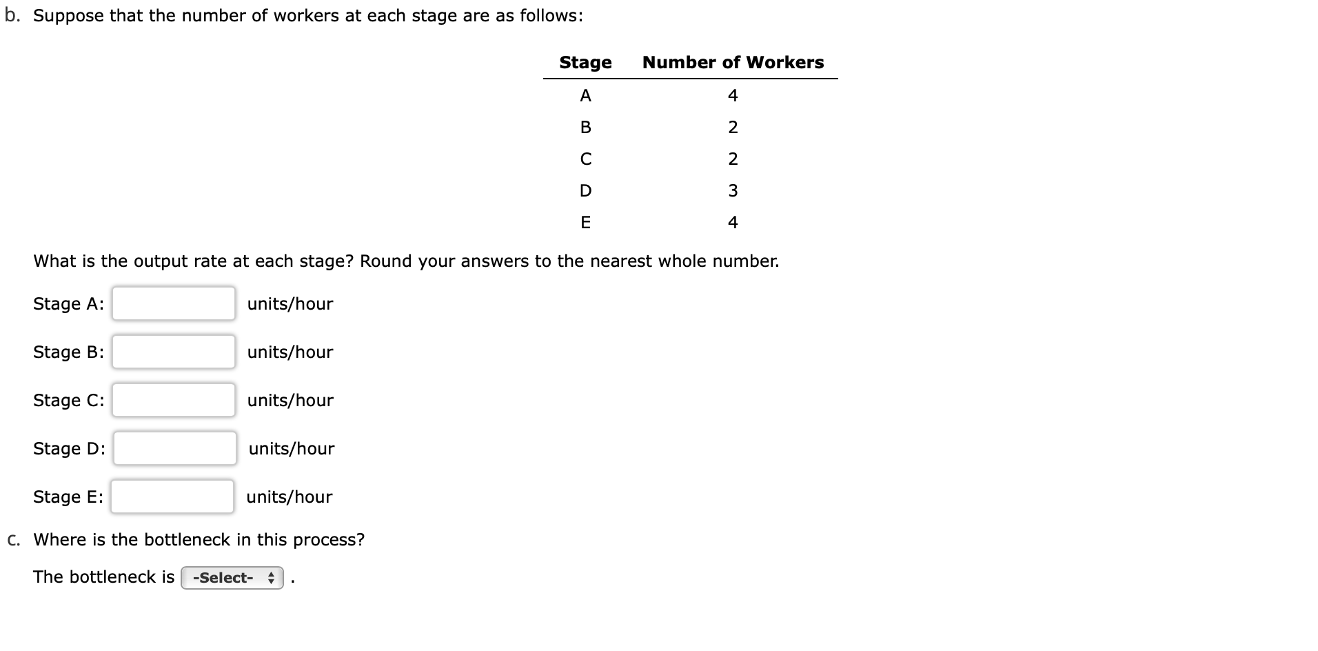 Solved The production process shown below consists of five | Chegg.com