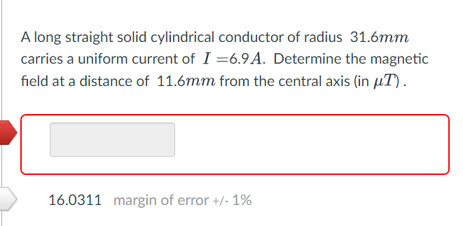 Solved A long straight solid cylindrical conductor of radius | Chegg.com