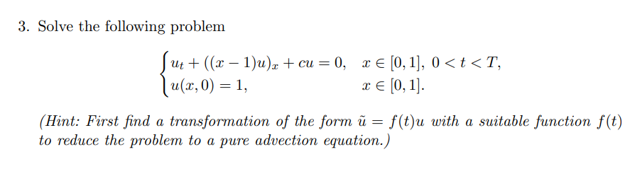 Solved 3. Solve the following problem | Chegg.com