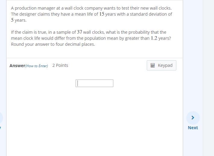 Solved A production manager at a wall clock company wants to