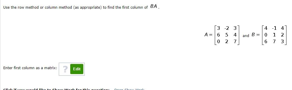 Solved Use the row method or column method (as appropriate) | Chegg.com