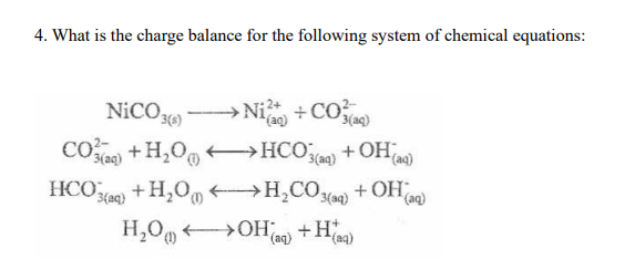 High Quality SOLUTION What is ﻿the charge balance for the following ...