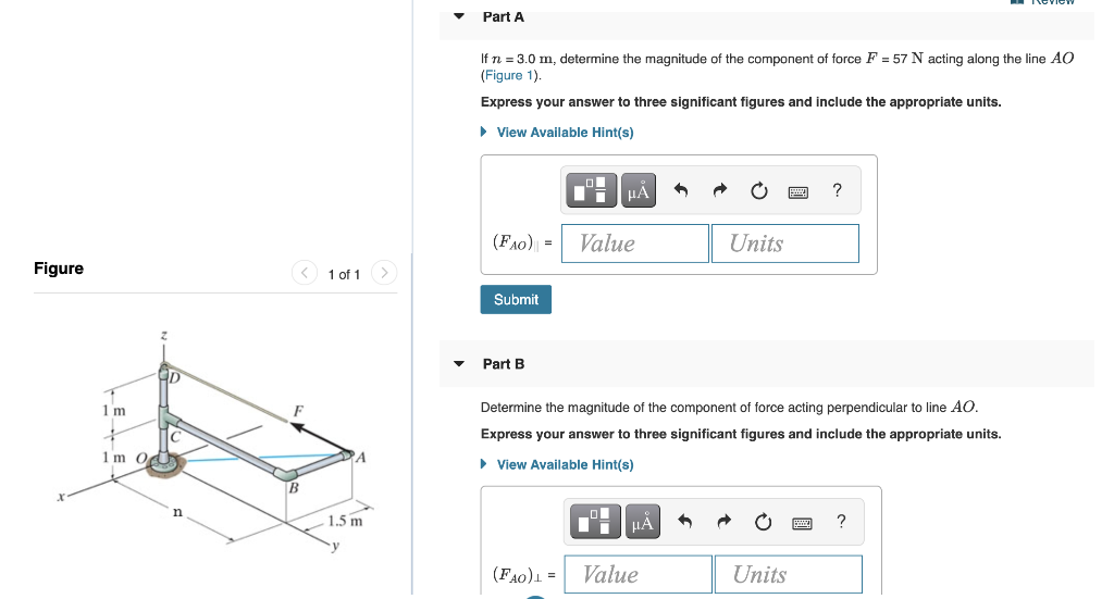 Solved Part A If n = 3.0 m, determine the magnitude of the | Chegg.com