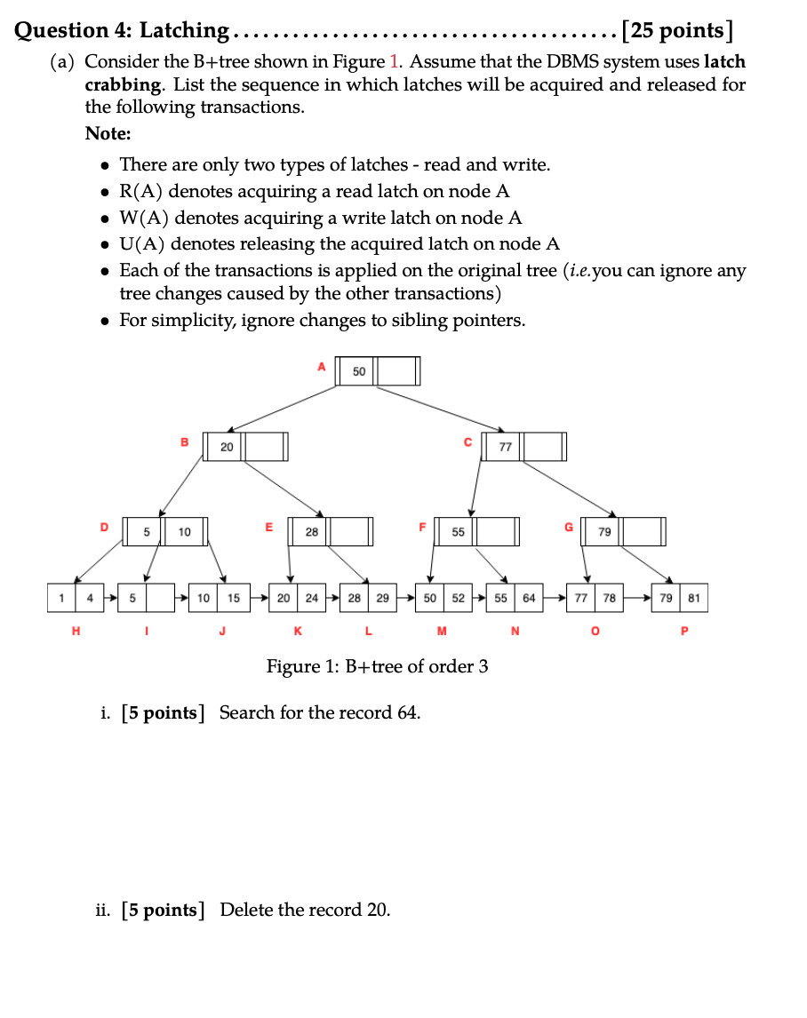 Question 4: Latching.. . [25 points] (a) Consider the | Chegg.com