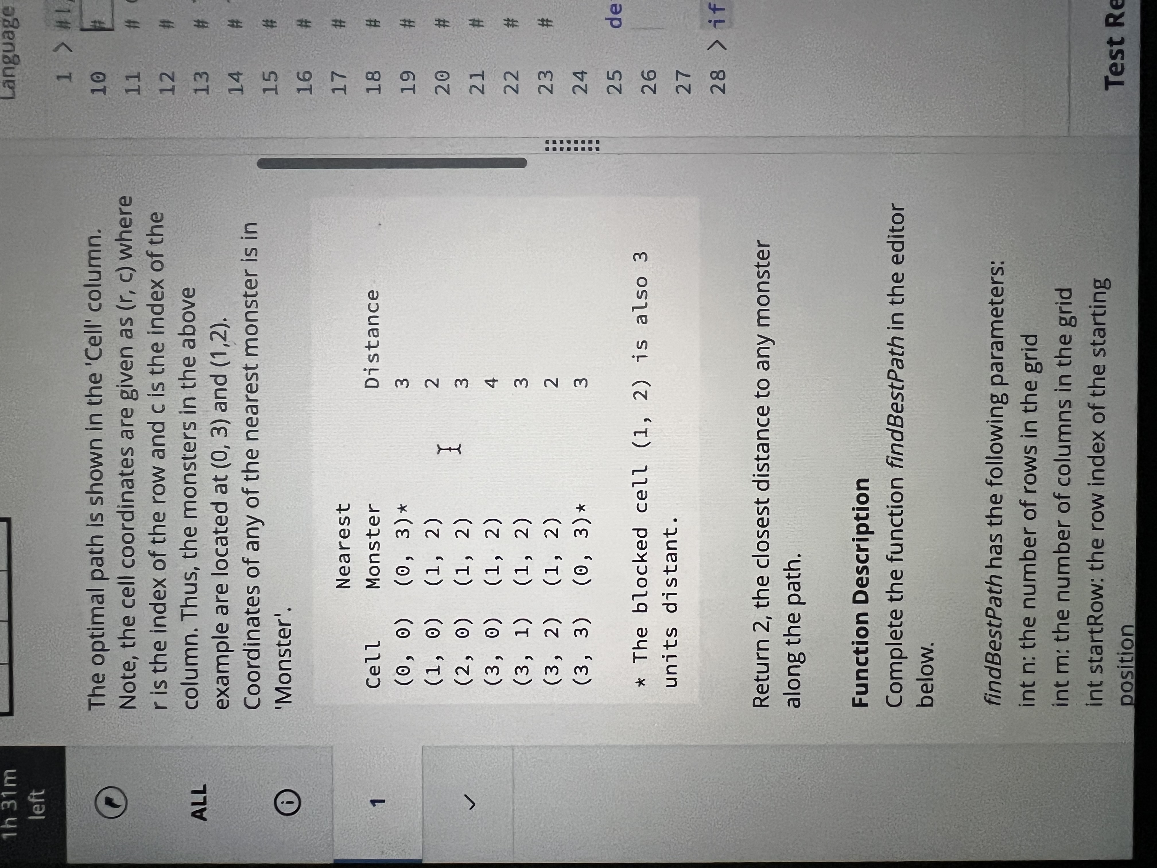 Solved In this game, a player begins on a two-dimensional | Chegg.com