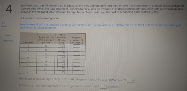 TotsPoses Inc A Profit maximizing Business Is The Chegg