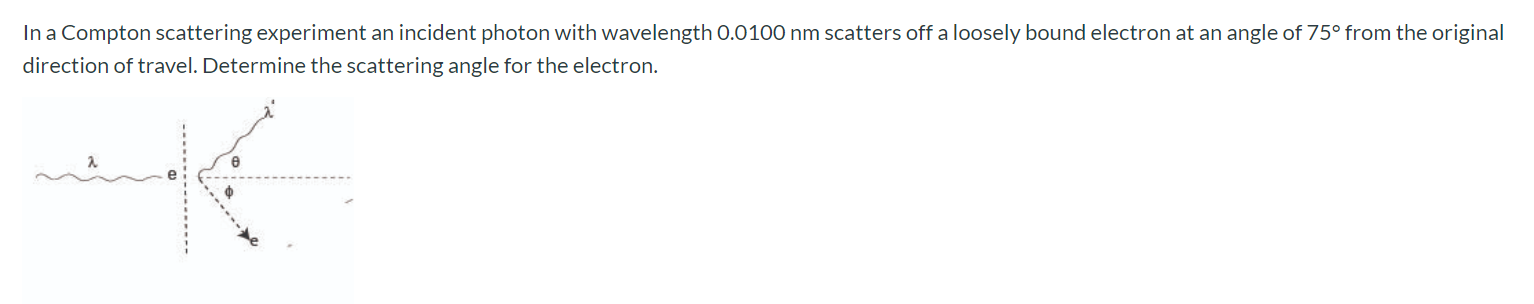 Solved In a Compton scattering experiment an incident photon | Chegg.com