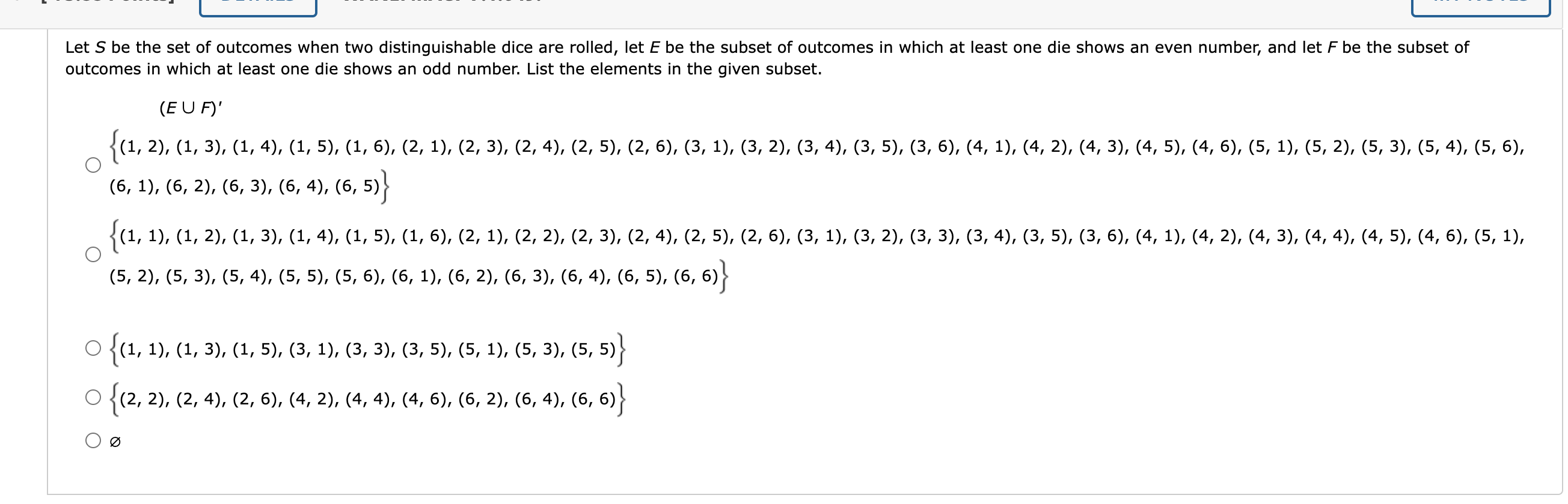 Solved Let S Be The Set Of Outcomes When Two Distinguishable | Chegg.com