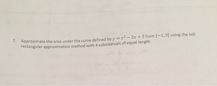 Solved Approximate the area under the curve defined by y = | Chegg.com