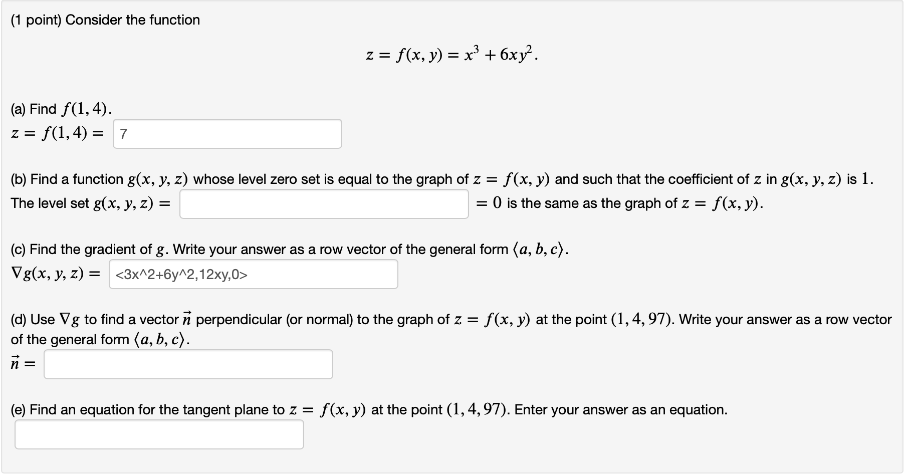 Solved 1 Point Consider The Function Z F X Y X Chegg Com