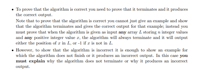 Solved If algorithm is correct explain for ALL CASES, not | Chegg.com
