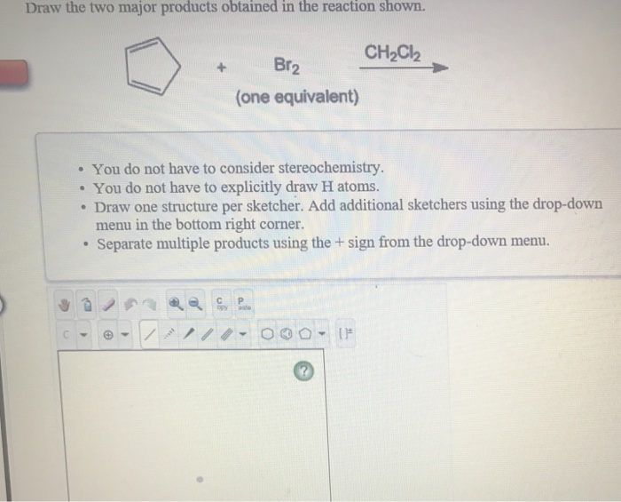 Solved Draw the two major products obtained in the reaction