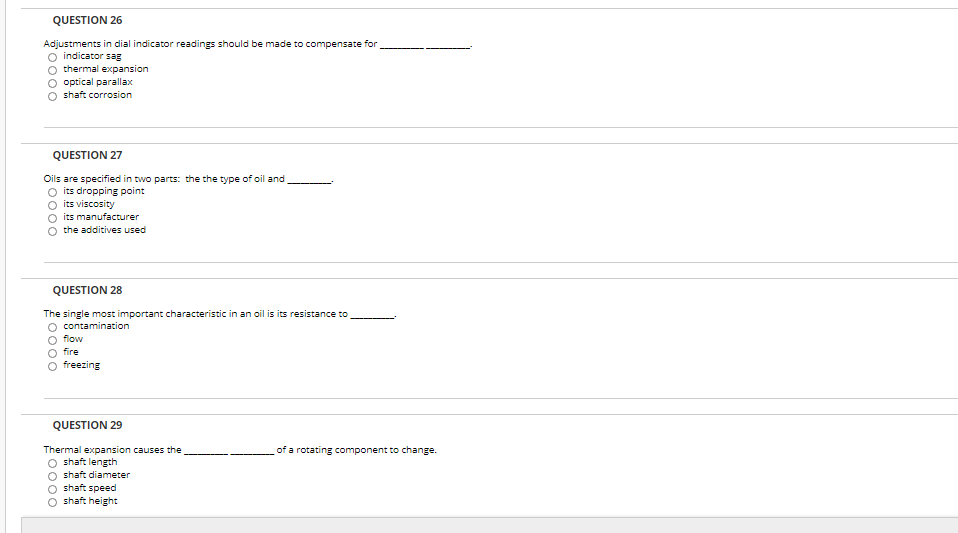 Solved and QUESTION 30 The four types of misalignment for