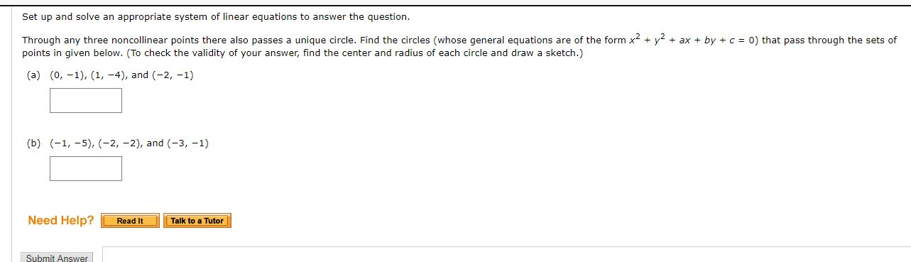 Solved Set up and solve an appropriate system of linear | Chegg.com