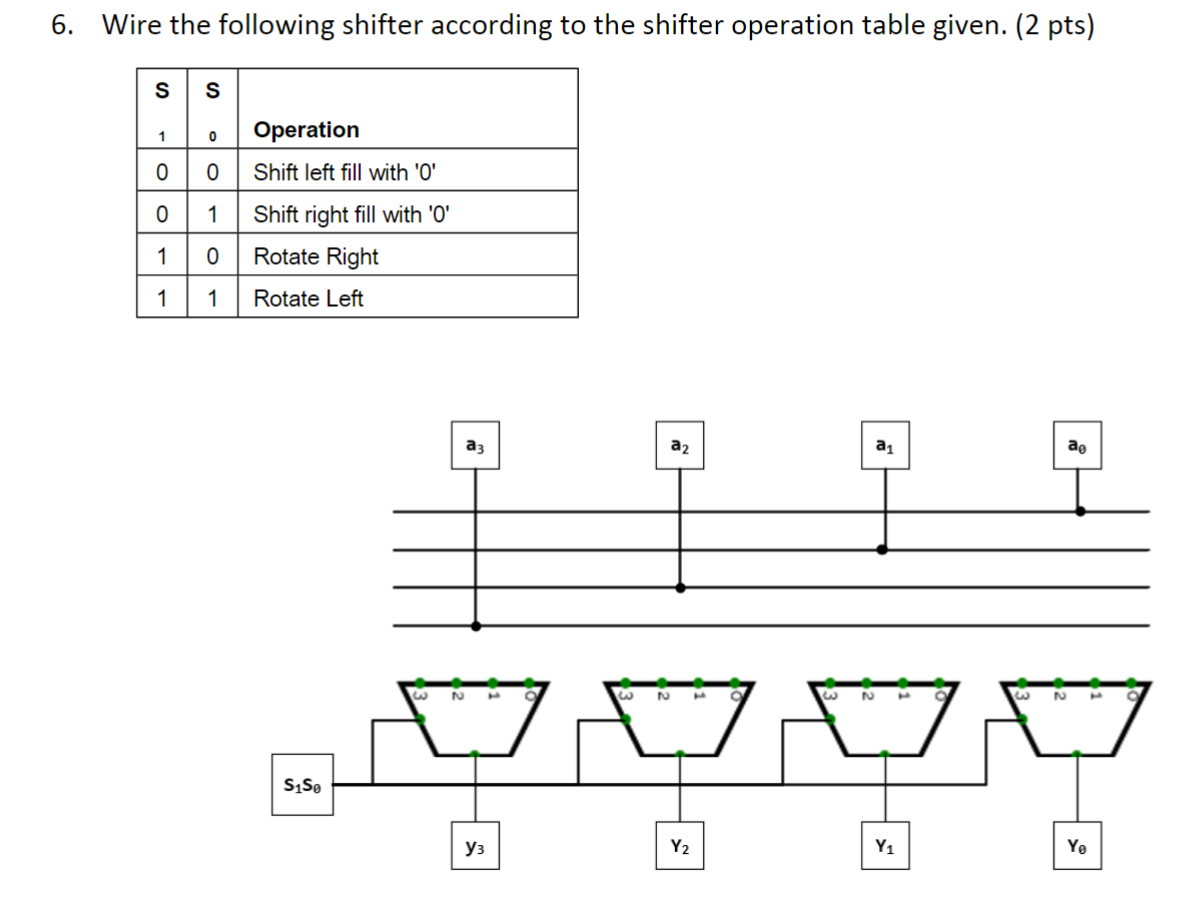 Solved Wire the following shifter according to the shifter | Chegg.com
