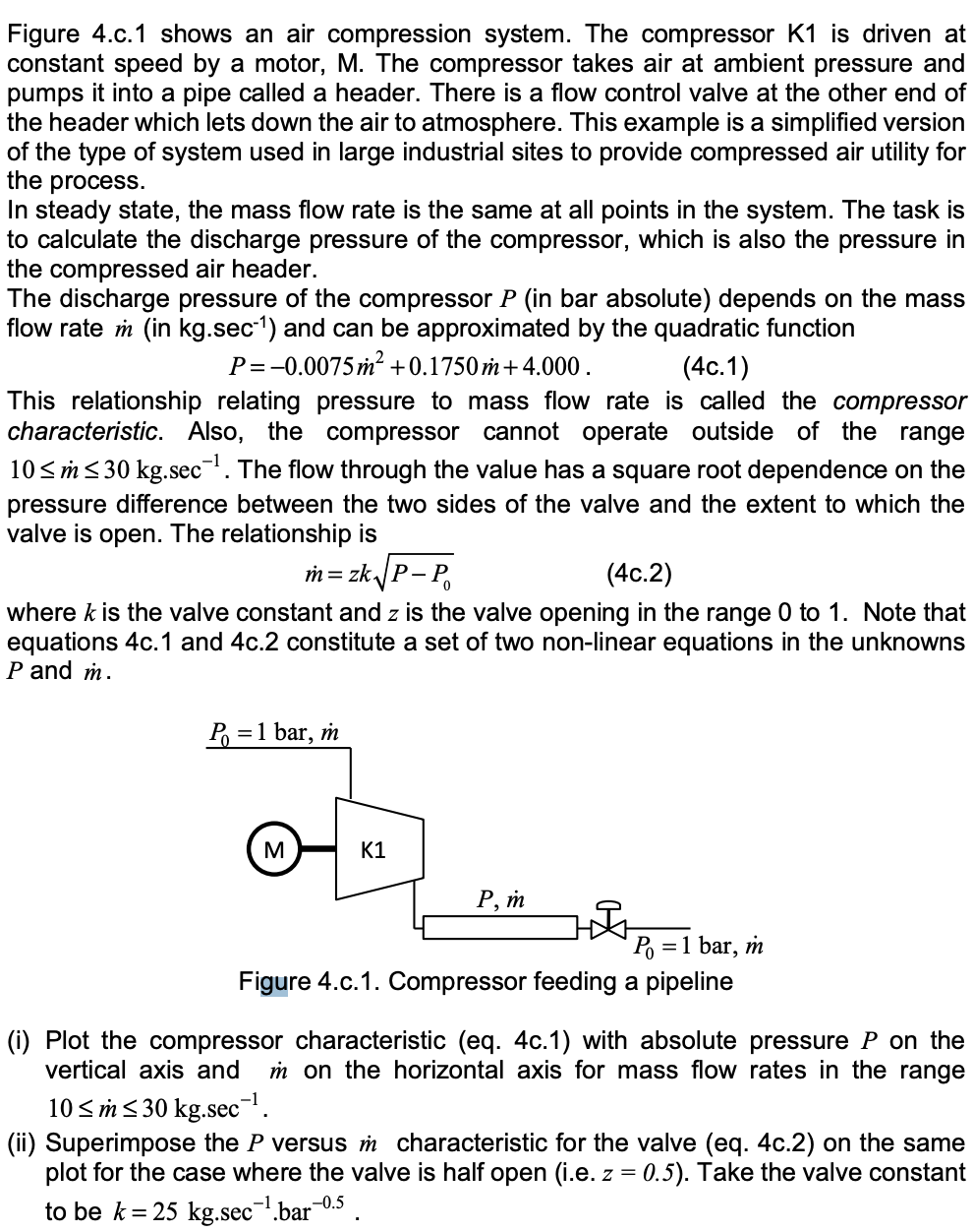 Figure 4.c.1 shows an air compression system. The | Chegg.com