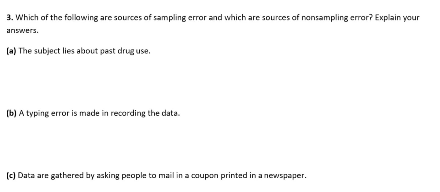 Solved 3 Which Of The Following Are Sources Of Sampling Chegg solved-3-which-of-the-following-are-sources-of-sampling-chegg