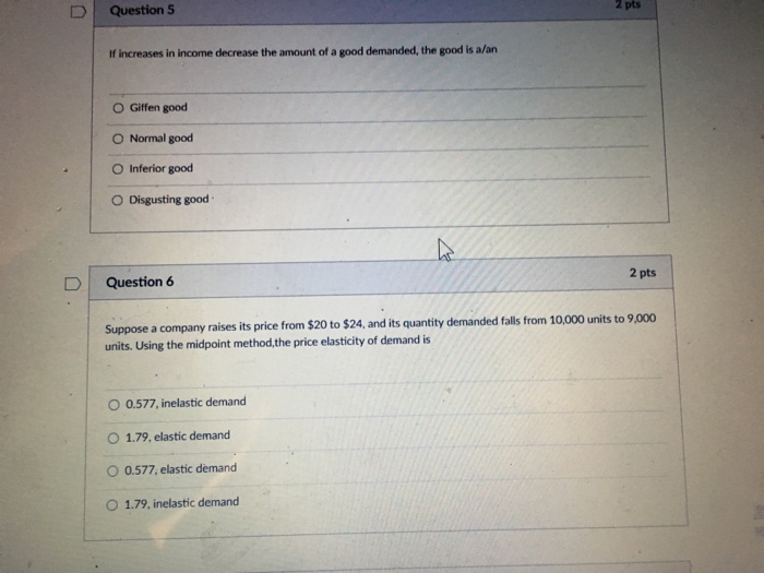 Solved If increases in income decrease the amount of a good | Chegg.com
