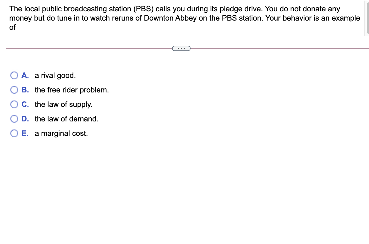 Solved The Local Public Broadcasting Station PBS Calls Chegg
