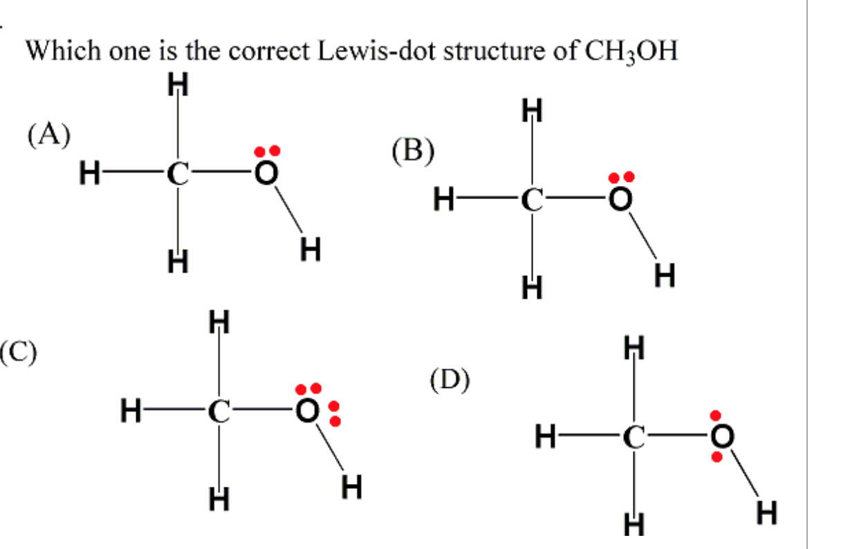 ch3oh lewis dot structure