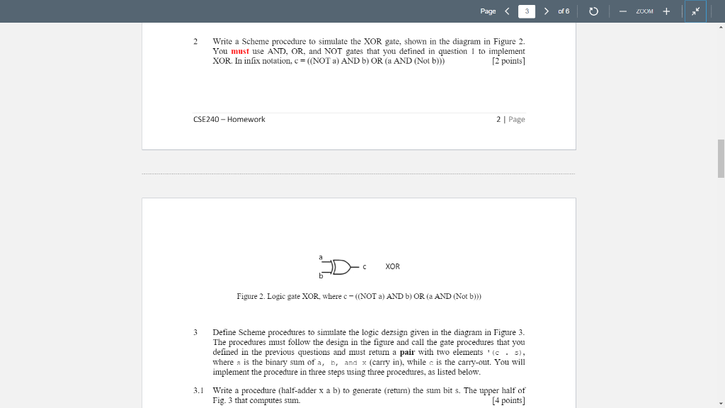 Page of 6 ZOOM Programming Exercise (50 points) | Chegg.com
