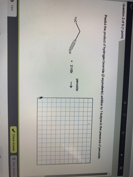 Solved Predict The Product Of Hydrogen Bromide (2 | Chegg.com