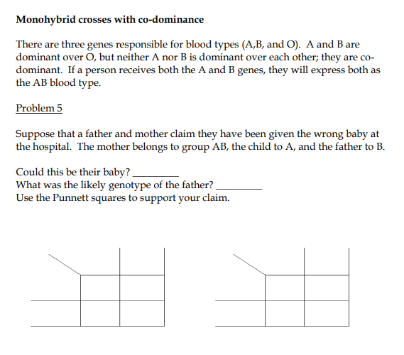 Solved Monohybrid Crosses With Co Dominance There Are Three Chegg Com