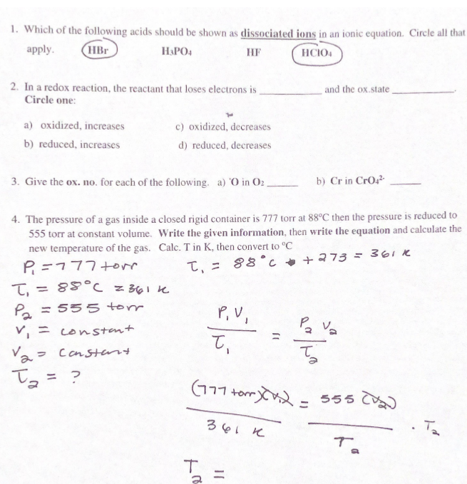 Solved 1. Which of the following acids should be shown as | Chegg.com