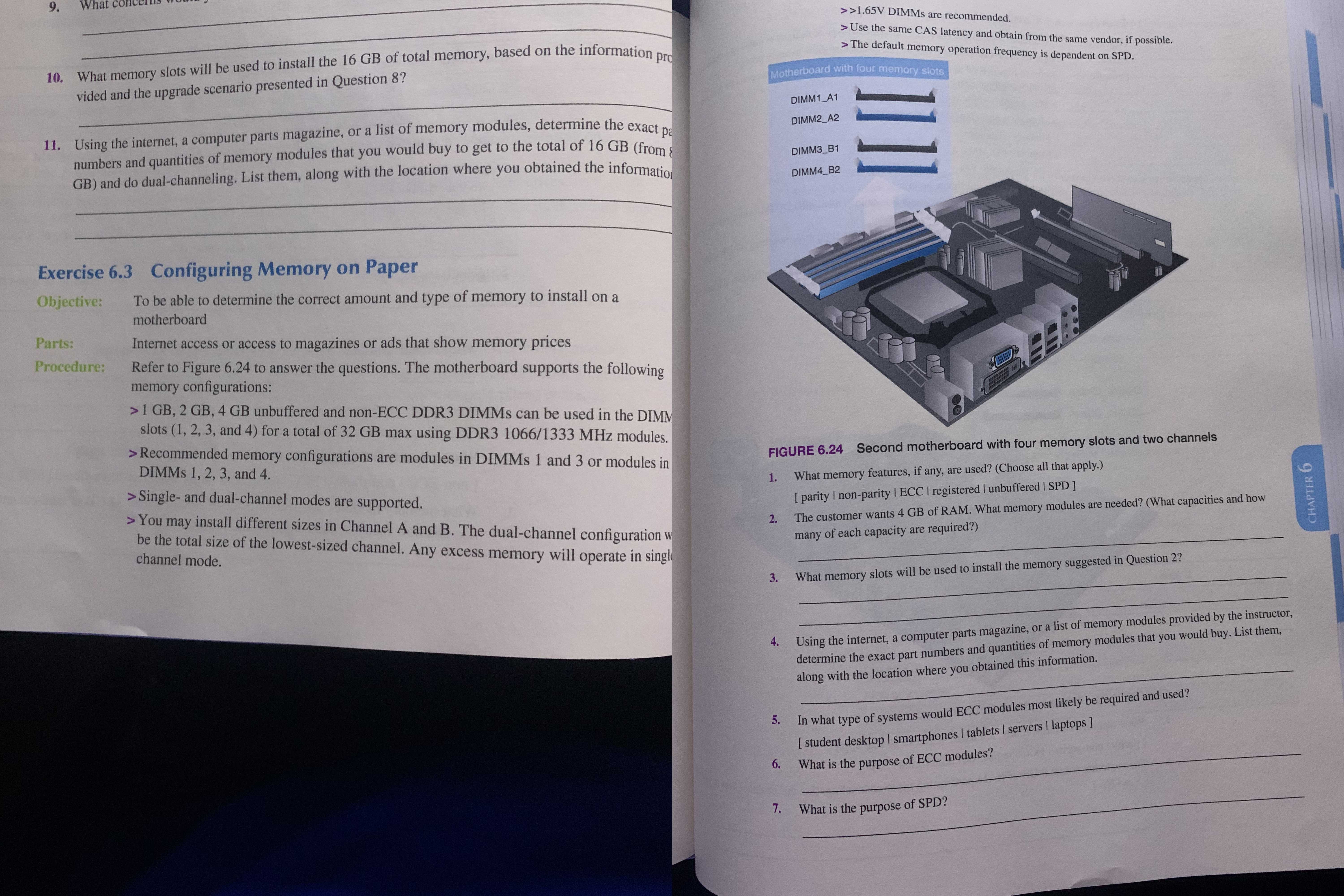 Solved 10 What Memory Slots Will Be Used To Install The 16 Chegg Com   Php2r31qQ