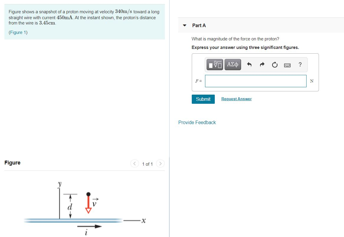 Solved Figure Shows A Snapshot Of A Proton Moving At | Chegg.com