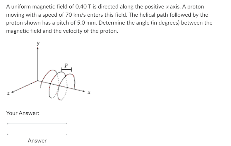 Solved A uniform magnetic field of 0.40 T is directed along | Chegg.com