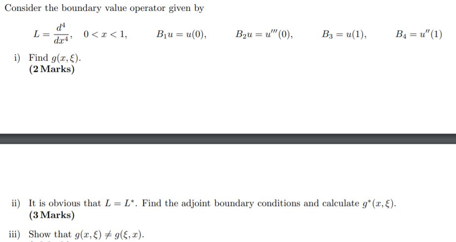 Consider the boundary value operator given by L= 7 0 | Chegg.com