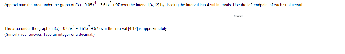 Solved [0,1700] and the left endpoint of each subinterval. | Chegg.com