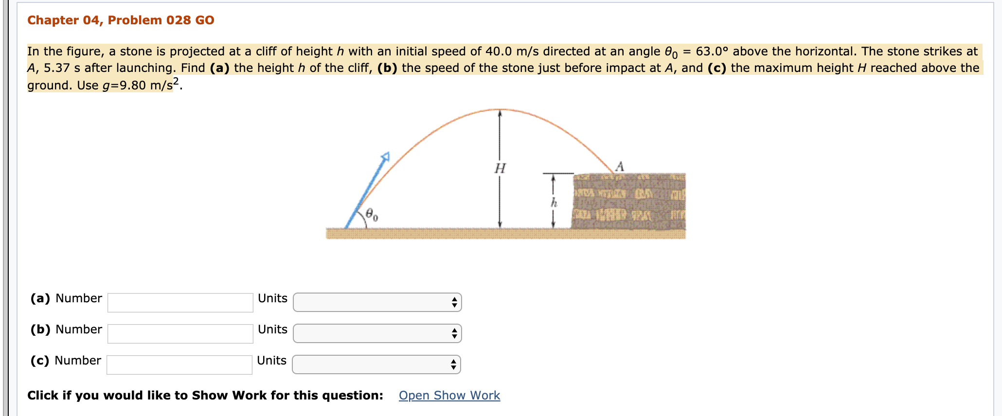 Chapter 04 Problem 028 Go In The Figure A Stone Is Chegg Com