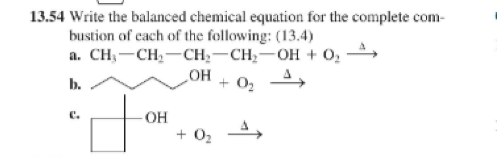 Solved 13.54 Write the balanced chemical equation for the | Chegg.com