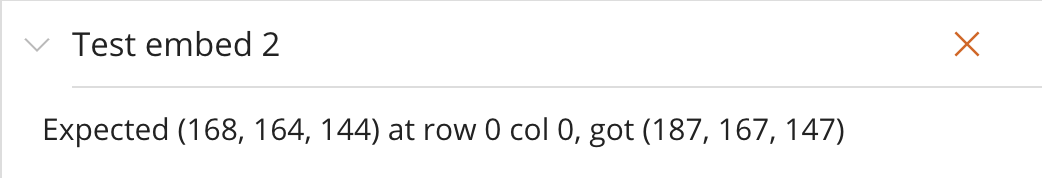 Solved Test recover 1 Expected (128,192,192) at row 0 col 0 | Chegg.com