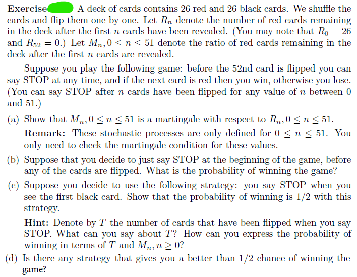 Solved I need help with this martingale exercise! My