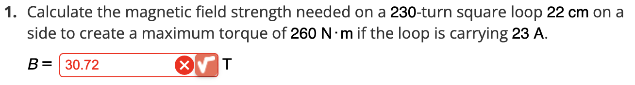 Solved 1. Calculate the magnetic field strength needed on a | Chegg.com