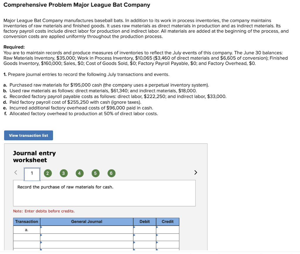 solved-comprehensive-problem-major-league-bat-company-major-chegg