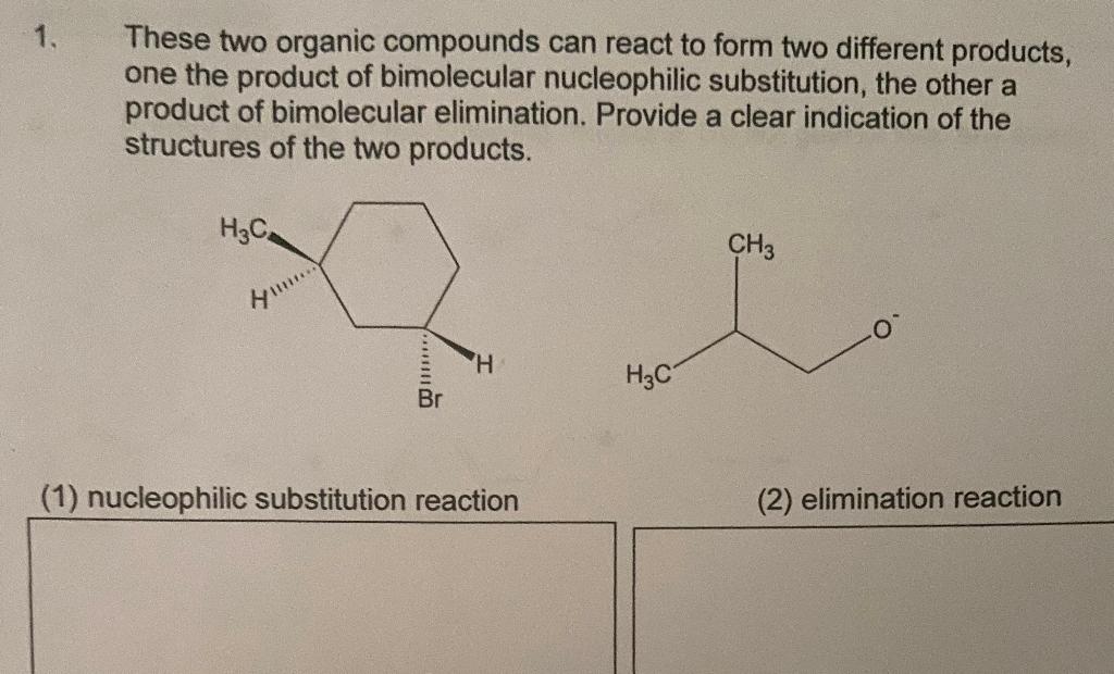 Solved These two organic compounds can react to form two | Chegg.com