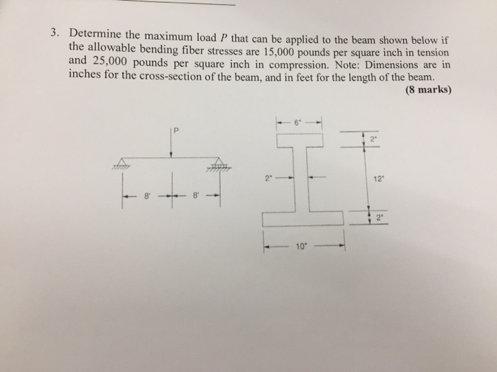 Solved 3. Determine The Maximum Load P That Can Be Applied | Chegg.com