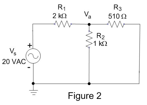 Solved Given the circuit in Fig. 2, 1. determine the voltage | Chegg.com