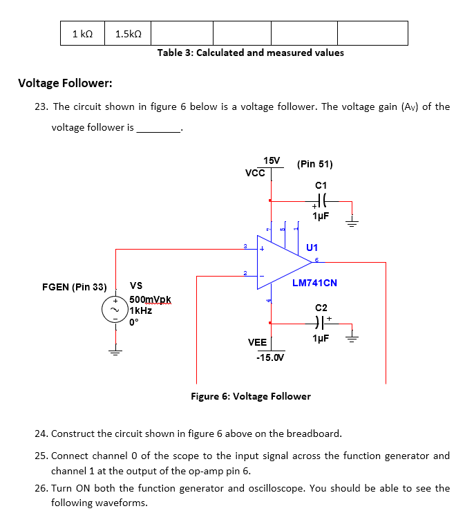 Solved Inverting Amplifier: 14. For the circuit shown in the | Chegg.com