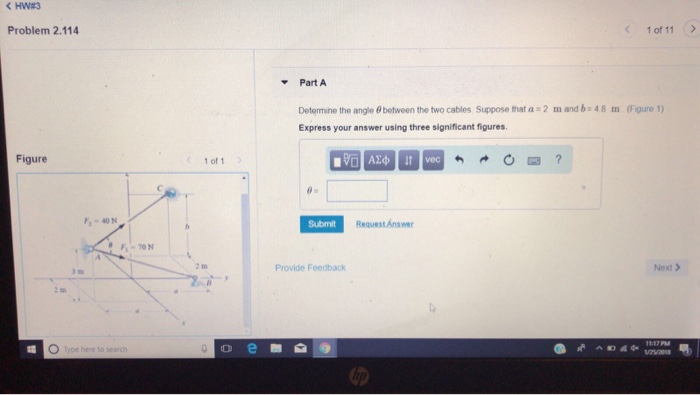 Solved Problem 2.114 1 of 11> Part A 2 m and b. 4 8 m | Chegg.com