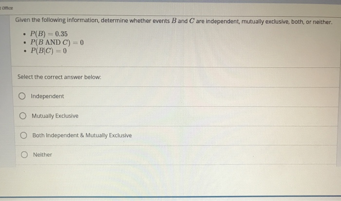 Solved Toffice Given The Following Information, Determine 