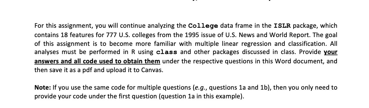 Solved For this assignment, you will continue analyzing the | Chegg.com