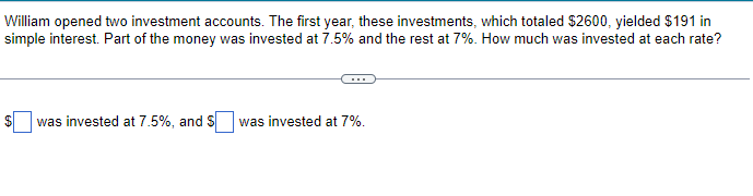 Solved $5400 is invested, part of it at 12% and part of it | Chegg.com