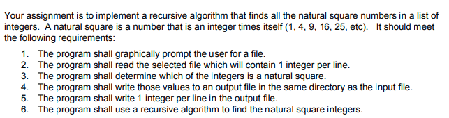 Solved Your assignment is to implement a recursive algorithm | Chegg.com