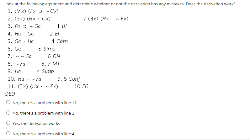 Solved Look at the following argument and determine whether | Chegg.com