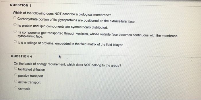 Solved QUESTION 1 Water quickly passes through membranes via | Chegg.com